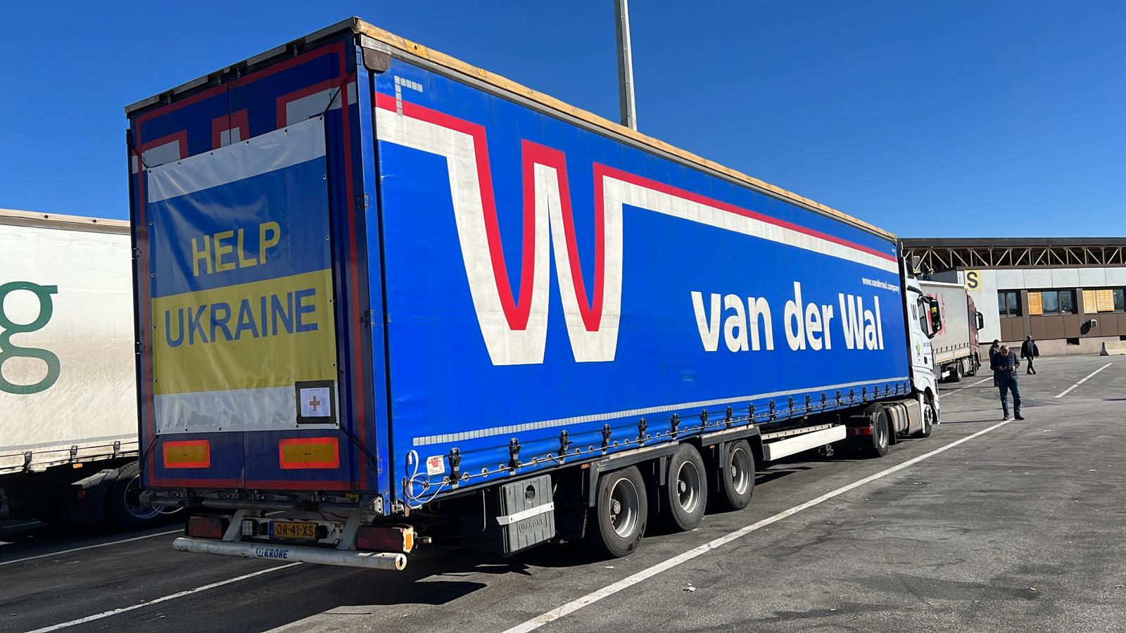 A shipment to Ukraine waiting at the Austrian border 