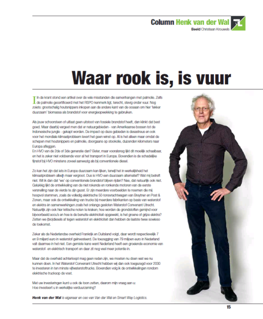 Column Henk van der Wal: Waar rook is, is vuur