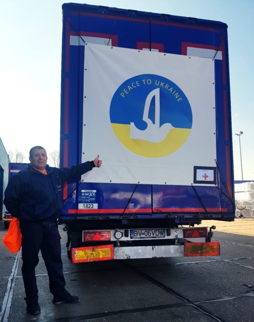 Transport hulpgoederen naar Oekraïne